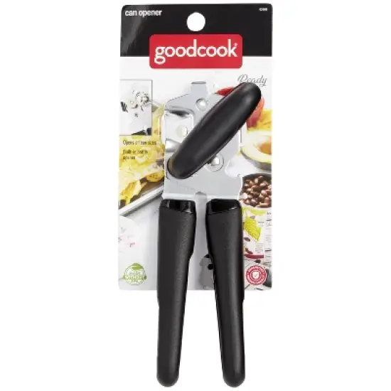 GoodCook Ready Can Opener: Manual Steel Hand Tool, Cordless, Black & Silver, Freestanding Design image {4}