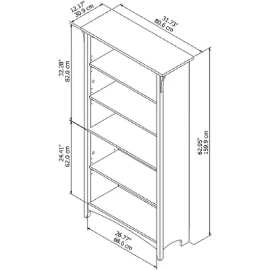 Salinas 5 Shelf Bookcase - Bush Furniture image {4}
