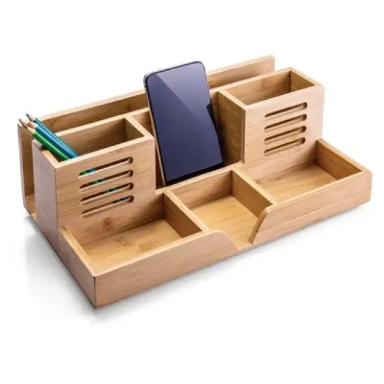 Officemate&reg; Bamboo Desk Organizer image {4}