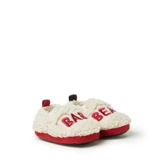 Dearfoams Kids Buffalo Check Baby Bear Closed Back Slipper image {2}