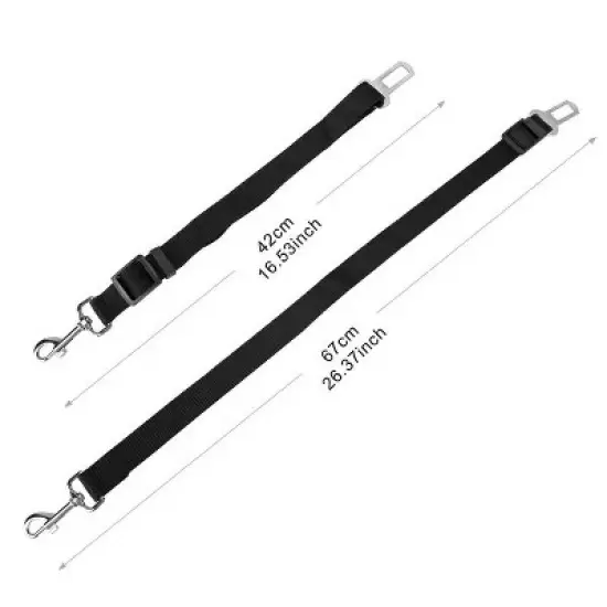 2Pcs Pet Dog Seat Belt Leash Adjustable Pet Dog Cat Safety Leads Harness image {2}