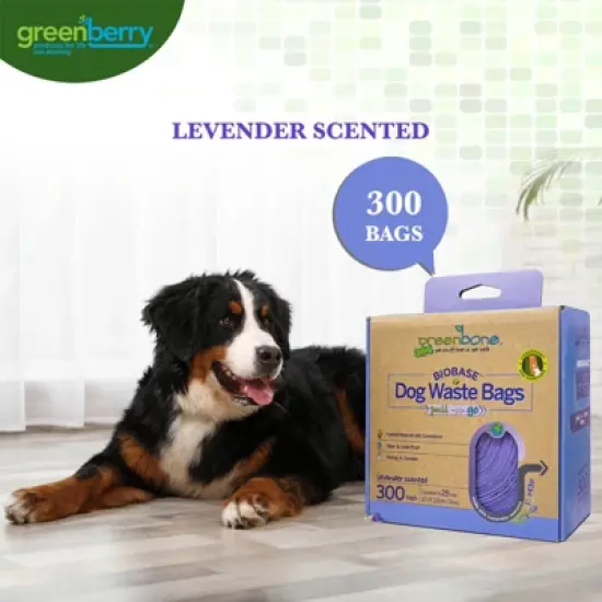 Greenbone Bio Base 300- Count Waste Bag Roll in Box Dispenser - Lavendar or Unscented image {5}