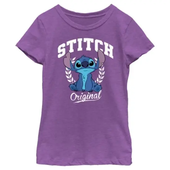 Girl's Lilo & Stitch Original Collegiate Stitch T-Shirt image {3}