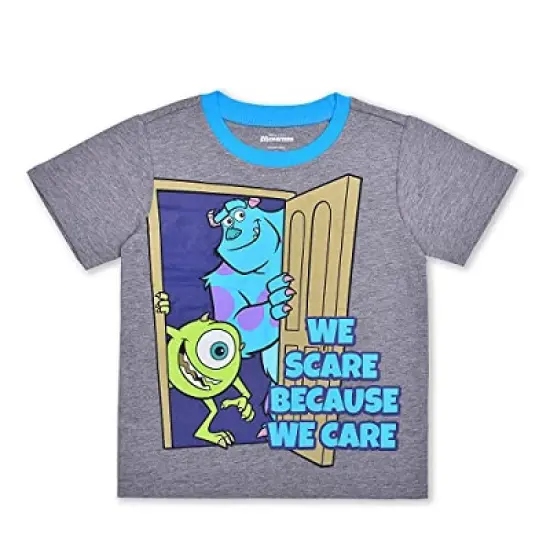 Disney Boy's Monster's Inc 3 Pack Coordinates, Graphic Printed Zip Up Hoodie, T-Shirt, and Joggers Set for toddler image {3}