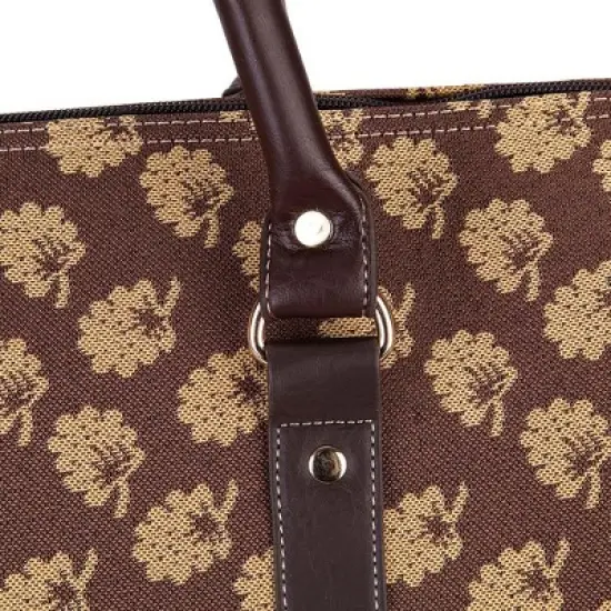 Signare USA Jane Austen Oak Brown Big Holdall/Duffel Bag image {5}