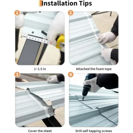 Metal Carport, Reinforced Frame and Steel Roof for All-Weather Use, Permanent Shelter for Bass Boats, Full-Sized Pickup Trucks, and Tractors image {3}