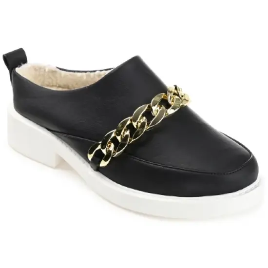 Journee Collection Womens Sheah Mules Round Toe Slip On Flats image {9}