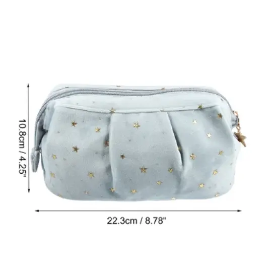 Unique Bargains Starry Pattern Velvet Makeup Bag 1 Pc image {3}