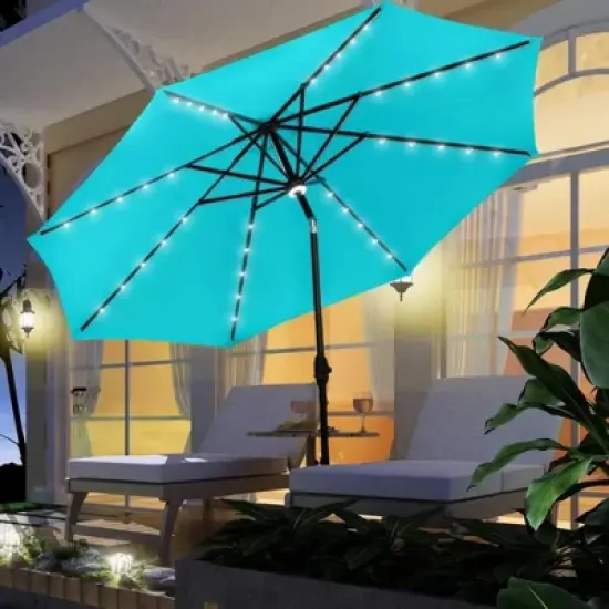 Ainfox 10ft Patio Umbrella  With 40 Led Lights image {1}