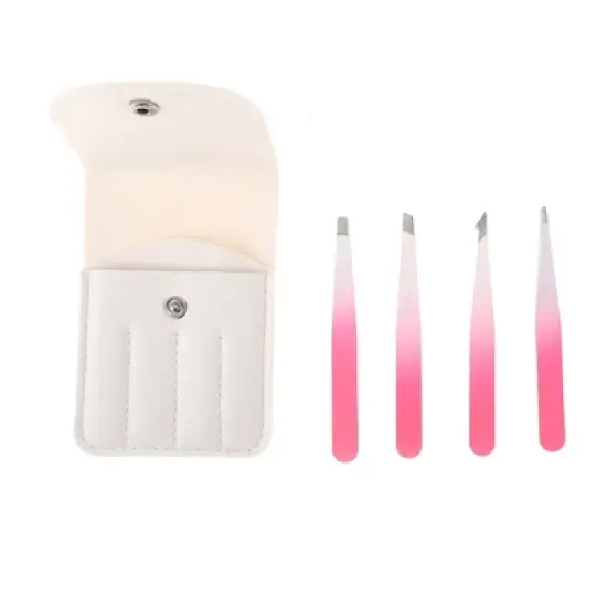 Unique Bargains Portable Eyebrow Tweezer Kit for Bathroom Travel Hotel 1 Set image {4}