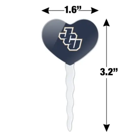 John Carroll University Primary Logo Heart Love Cupcake Picks Toppers Decoration Set of 6 image {5}