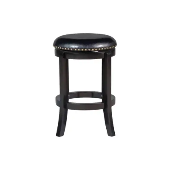 Cordova Swivel 24" Counter Height Barstool Hardwood/Black - Boraam image {1}