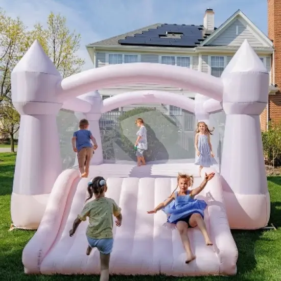 Bounceland Party Castle Cotton Candy Bounce House - Pink image {3}