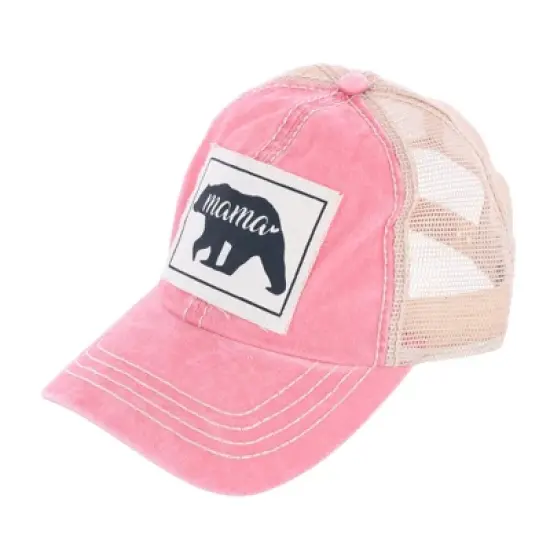 David & Young Women's Mama Bear Canvas Patch Baseball Cap Hat image {1}