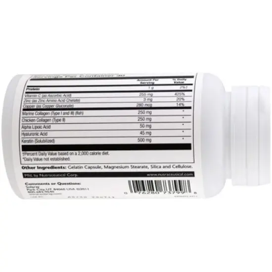 Solaray Collagen Keratin with Alpha Lipoic Acid & Hyaluronic Acid, 60 Capsules image {2}