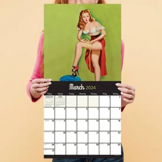 TF Publishing 2024 Wall Calendar 12"x12" PinUps image {3}