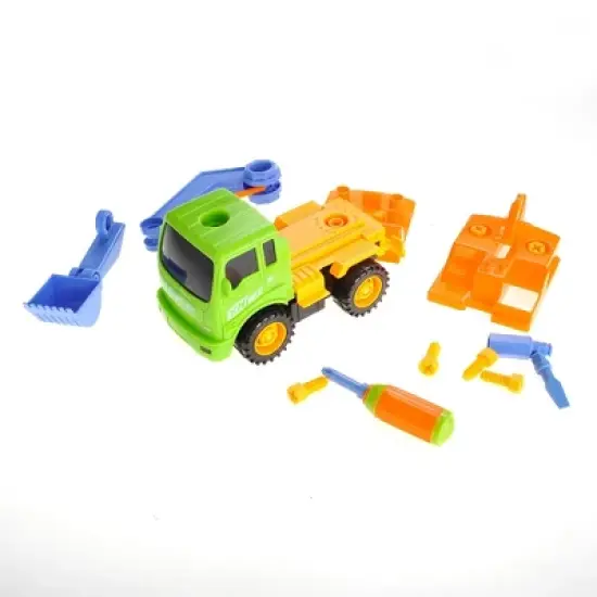 Ready! Set! Play! Link 27 Piece Take-A-Part Engineering Excavator Construction Vehicle Truck Set image {6}