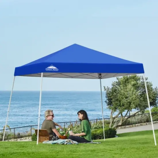 EAGLE PEAK Slant Leg Pop-up Canopy Tent Easy One Person Setup Instant Outdoor Beach Canopy Folding Portable Sports Shelter image {13}