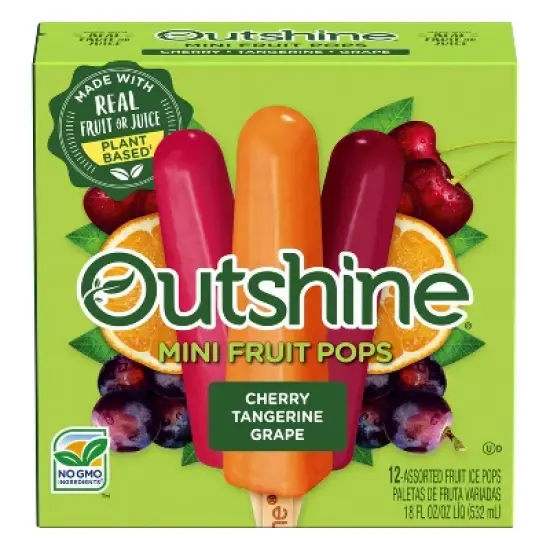 Outshine Cherry/Tangerine/Grape Frozen Fruit Bars - 18 fl oz/12ct image {15}