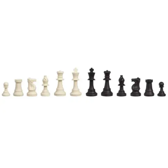 WE Games Silicone Staunton Tournament Chess Pieces - Black and Cream, 3.75 inch King image {2}