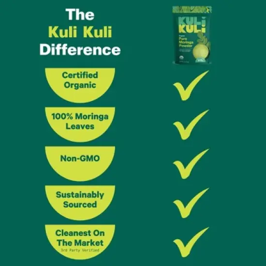 Kuli Kuli Organic Pure Moringa Dietary Supplement Powder - 7.4oz image {4}
