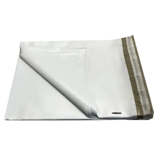 UOFFICE Pack of 50 Poly Mailers Bags 12"x15.5" - #4 White Self-Seal Envelopes image {2}