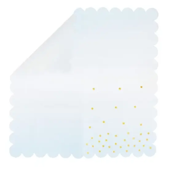 Sparkle and Bash 100 Pack Ombre Cocktail Napkins for Boy Baby Shower, Wedding, Birthday Party (5 x 5 in, Light Blue) image {6}