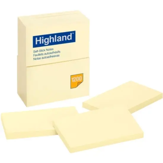 Highland Notes, 3 in x 5 in, Yellow, 12 Pads/Pack image {1}