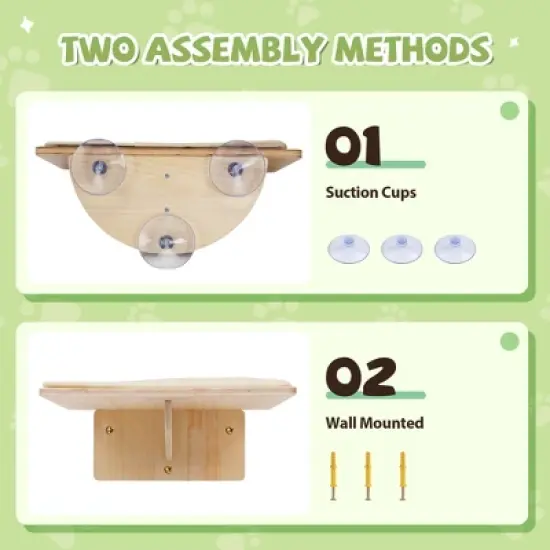 Sandinrayli Cat Window Perch Hammock for Indoor Cats, 2-in-1 Installation image {7}