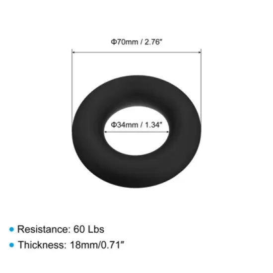 Unique Bargains High Elasticity Textured Silicone Training Hand Grip Ring image {1}