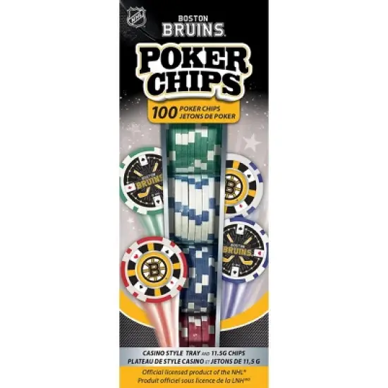 MasterPieces Casino Style 100 Piece Poker Chip Set - NHL Boston Bruins image {1}