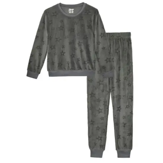 Sleep On It Boys 2-Piece Velour Pajama Set - Stars image {7}