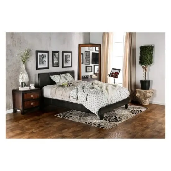 Frank Leatherette Upholstered Bed - HOMES: Inside + Out image {2}