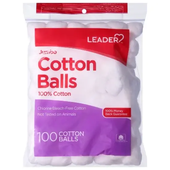 Leader Cotton Balls Jumbo 100 ct image {9}