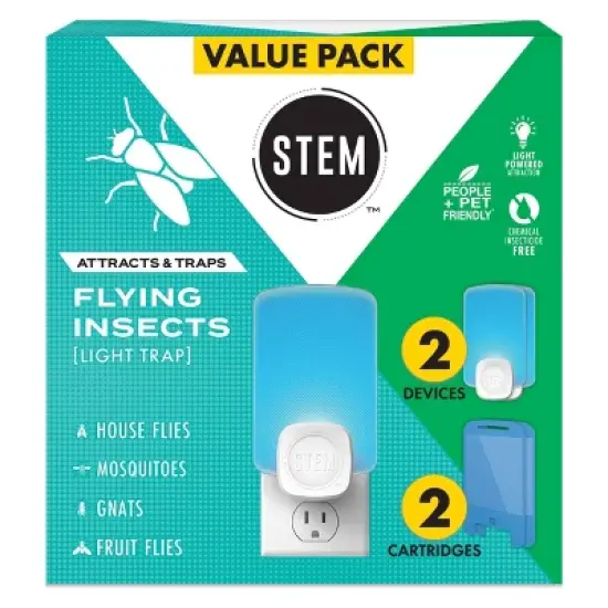 STEM Flying Insect Light Fly Trap Starter Kit - 2 Light Traps + 2 Cartridges image {12}