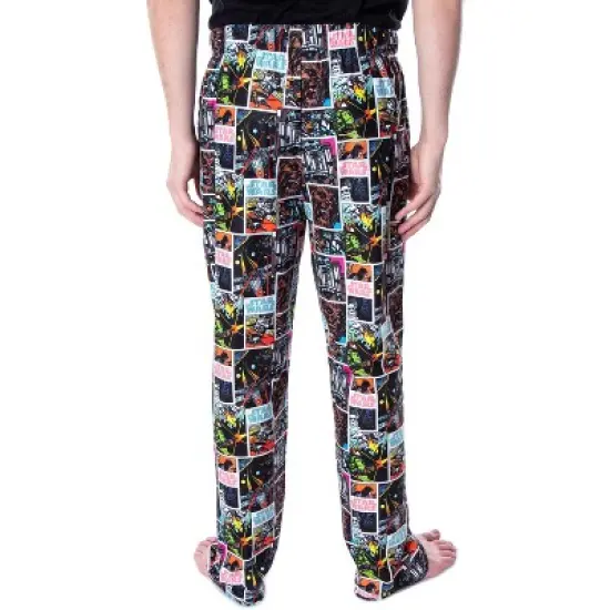 Star Wars Men's Comic Book Allover Pattern Sleep Lounge Pajama Pants Classic Comic Panels image {3}