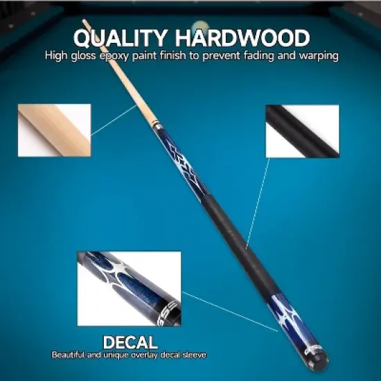 GSE 58" 2-Piece Canadian Maple Hardwood Billiard Pool Cue Stick for Men/Women image {4}