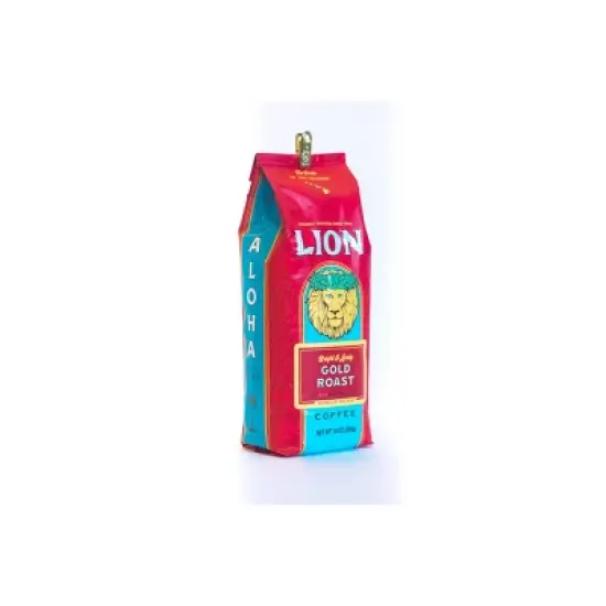 Lion Coffee Lion Gold Medium Roast Whole Bean Coffee - 10oz image {1}