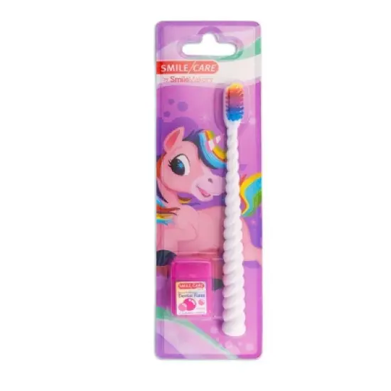 SmileMakers Toothbrush Soft and Floss Kit - White Unicorn image {7}