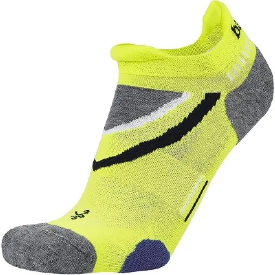 Balega UltraGlide No Show Running Socks - Neon Lime/Gray Heather image {2}