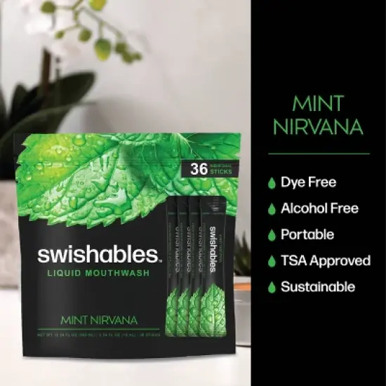 Swishables Liquid Mouthwash Sticks - Mint - 0.34 fl oz/36ct image {4}