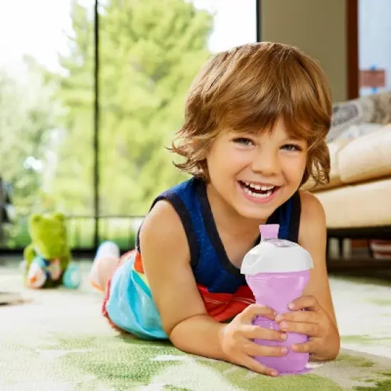 Munchkin Click Lock 9oz Bite Proof Sippy Cup - 2pk - Pink/Purple image {1}