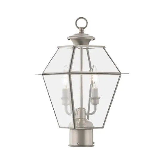 Livex Lighting Westover 2 - Light Post Light in  Brushed Nickel image {1}