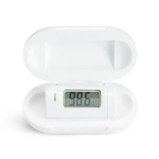 Munchkin Mini Thermometer for Baby & Kids' - No Touch Forehead Thermometer with Travel Case image {1}