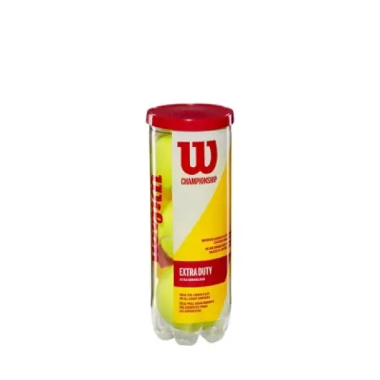 Wilson Championship Tennis Balls - 3 Ball Pack: Rubber Fill, Nylon Shell image {1}