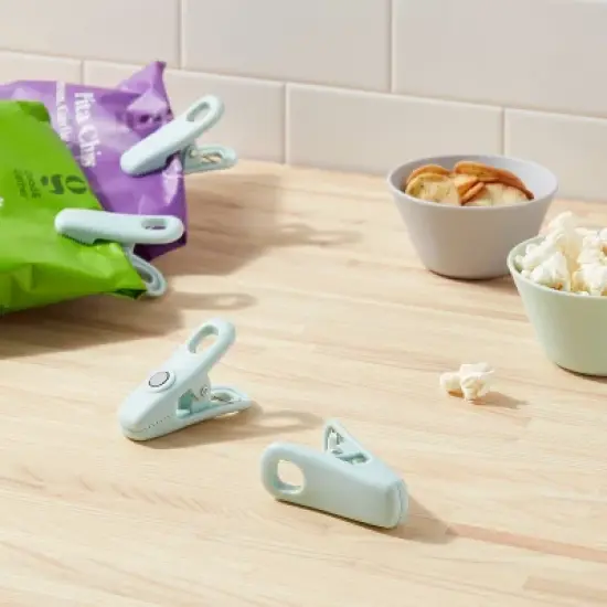 4pk Bag Clip Set Mindful Mint - Room Essentials&trade; image {1}