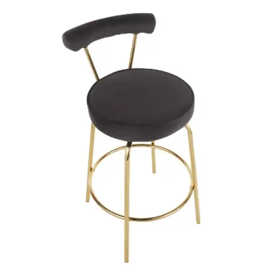Set of 2 Rhonda Glam Counter Height Barstools - LumiSource image {6}