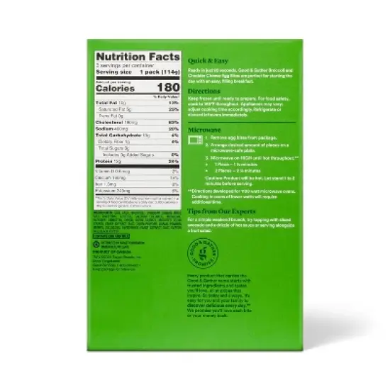 Frozen Broccoli & Cheddar Egg Bites - 12oz - Good & Gather&trade; image {1}