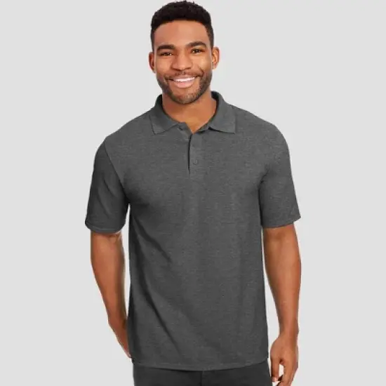 Hanes Men's X-Temp Performance Pique Polo Short Sleeve Shirt image {8}