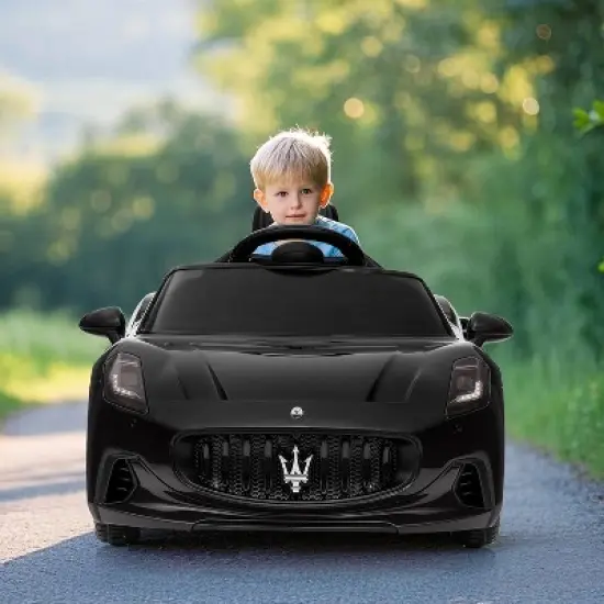 Licensed Maserati GranCabrio 12V Ride On Car for Kids with Remote Control, LED Lights, Battery Powered Electric Vehicle for Boys Girls Ages 3-8 image {7}